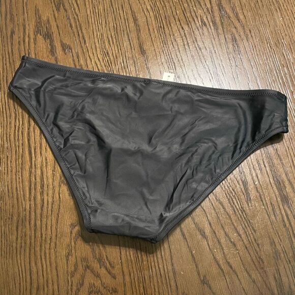 Madewell black Second Wave Curved-Waist Bikini Bottom L NWT - Picture 2 of 6